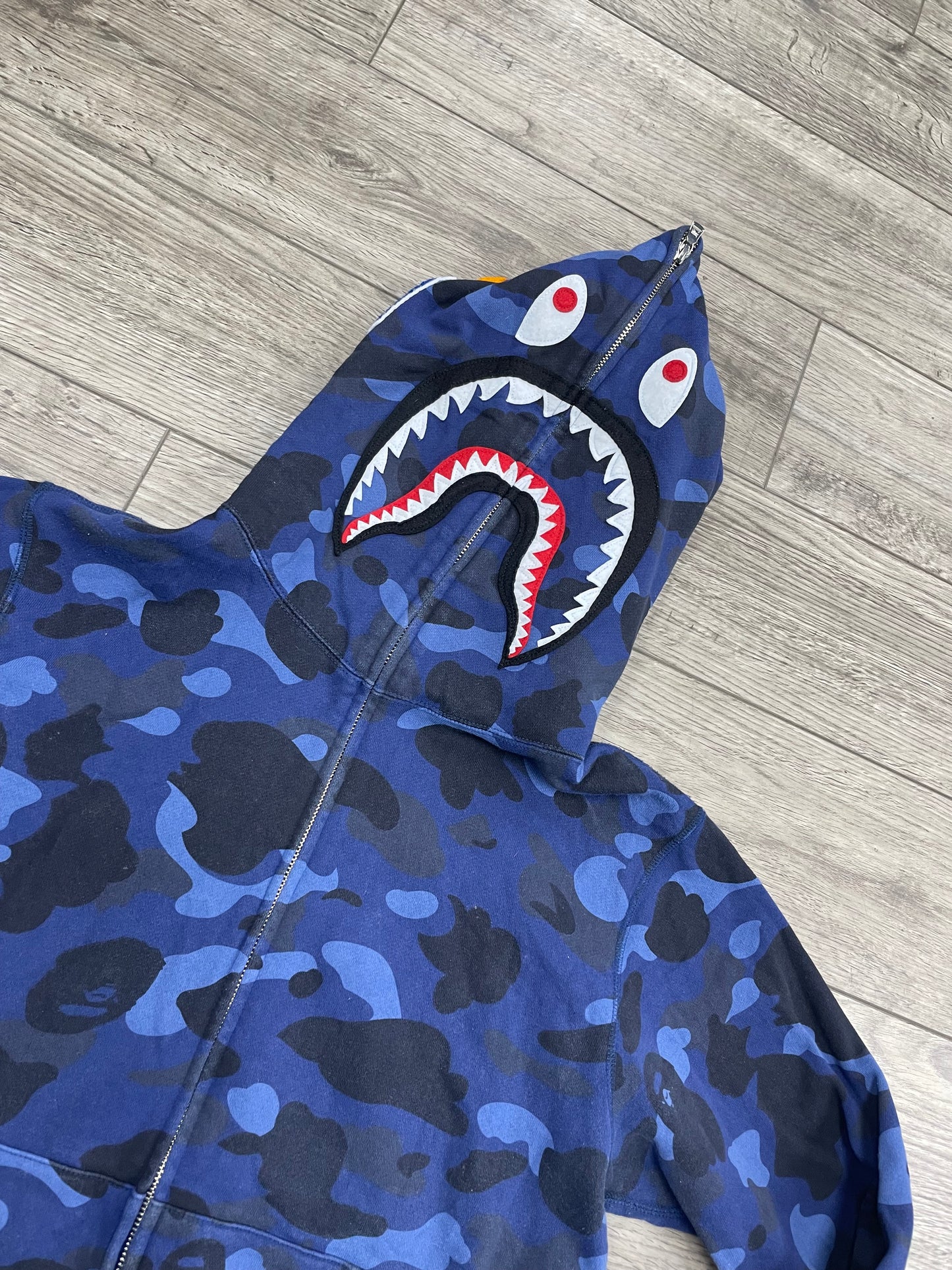 A Bathing Ape Color Camo Shark Full Zip Hoodie M