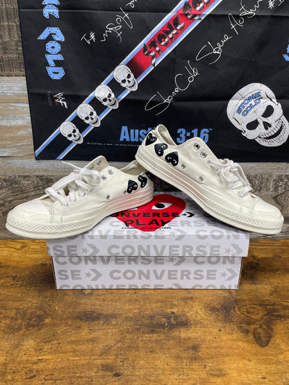 Comme des Garçons PLAY x Converse Chuck 70 Low 'Multi Heart - Milk Black' 8.5