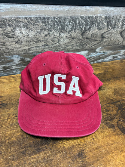 OS - Vintage Polo Ralph Lauren USA Red Hat