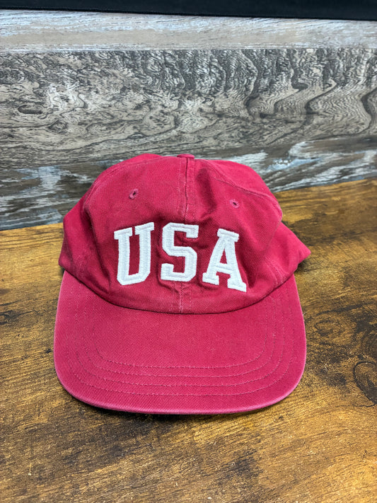 OS - Vintage Polo Ralph Lauren USA Red Hat