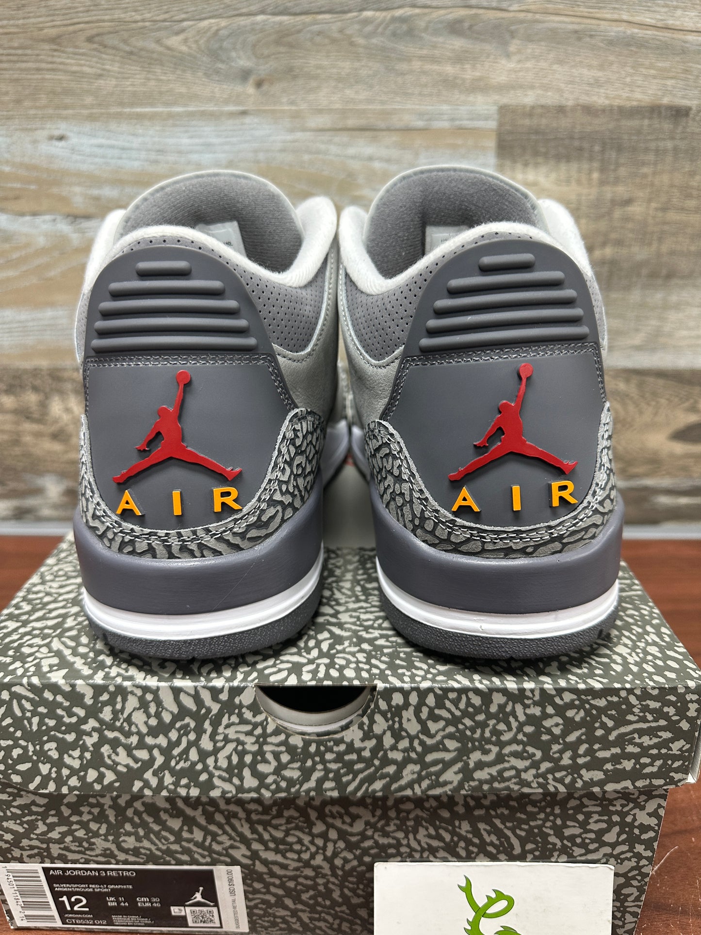 Jordan 3 Cool Grey Size 12