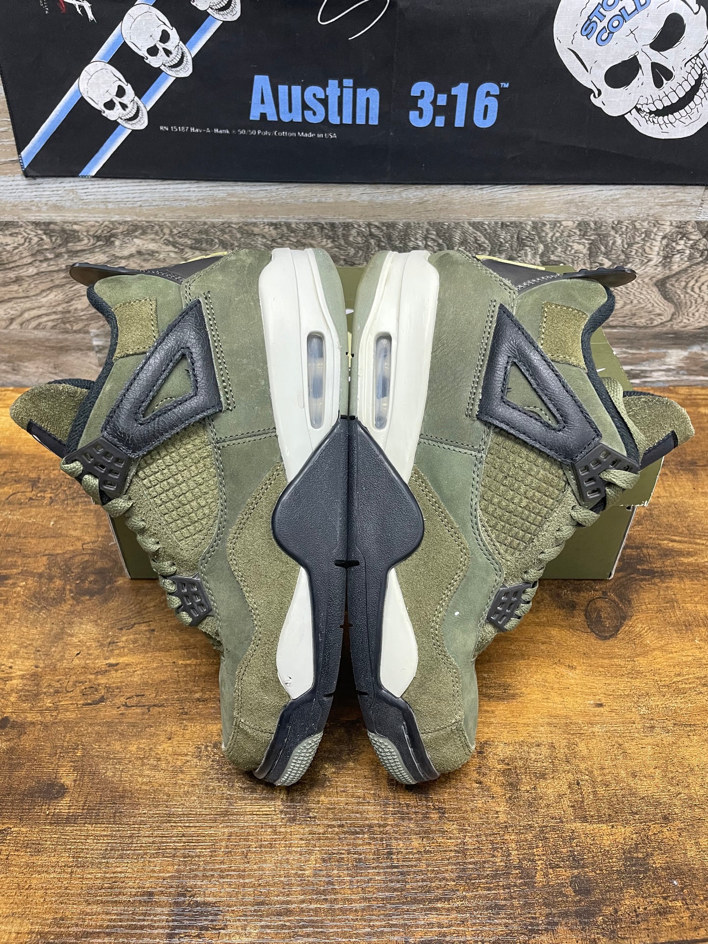 8-Air Jordan 4 Olive Craft