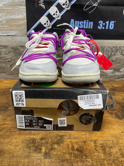 8.5 - Off White Lot Dunk 45/50