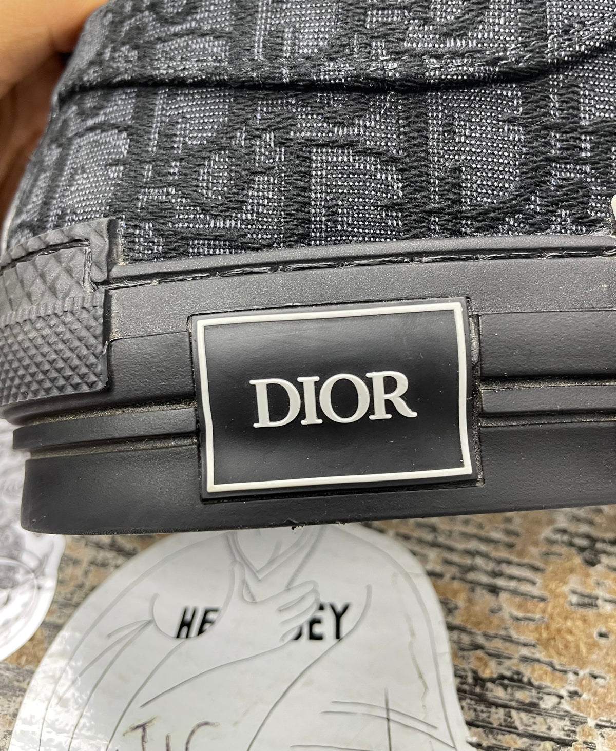 43/10m - Dior B23 low top Black Canvas