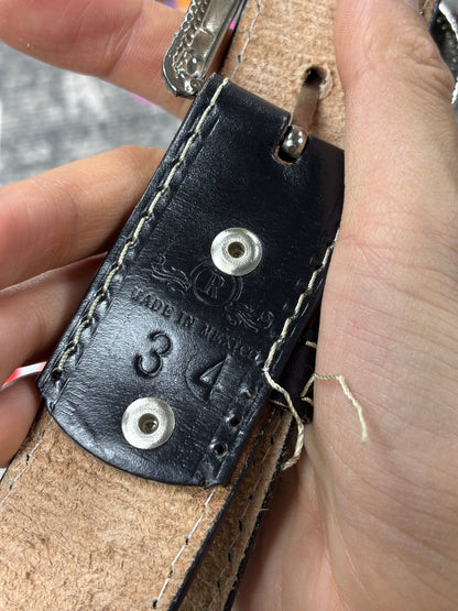 34- Tooled horse belt