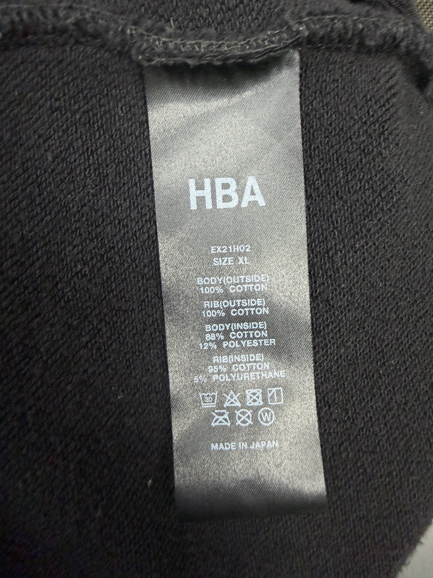 XL - HBA Hood By Air Double Layered Zip up Hoodie