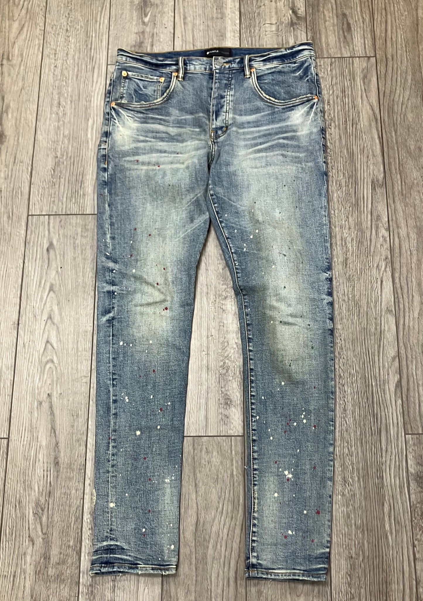34 - Purple Brand Painter Skinny Denim