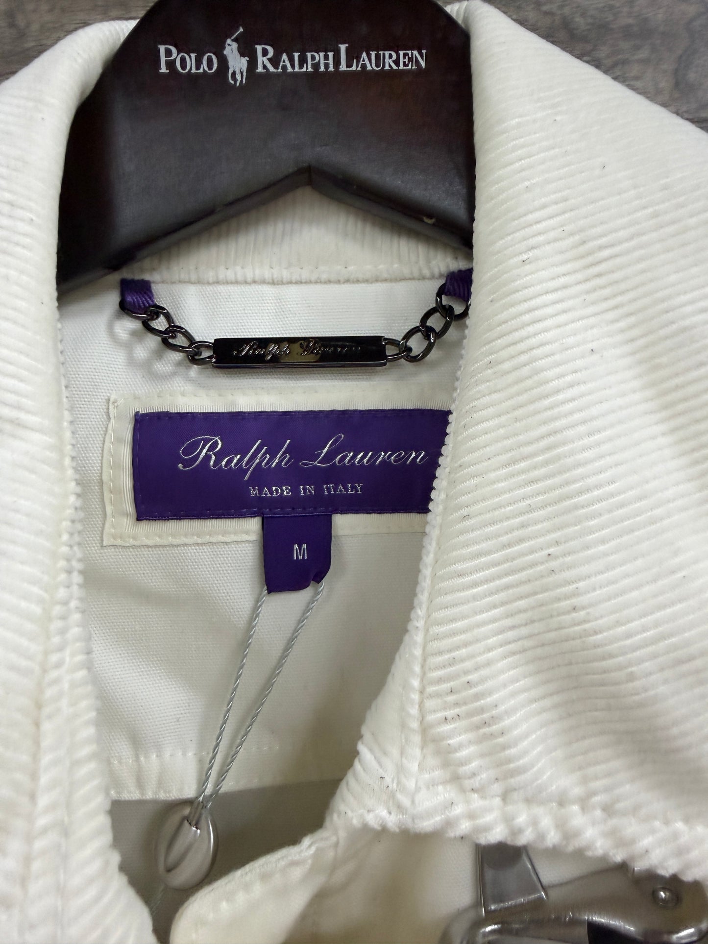M - Ralph Lauren Purple Label Fireman Clasp White Jacket
