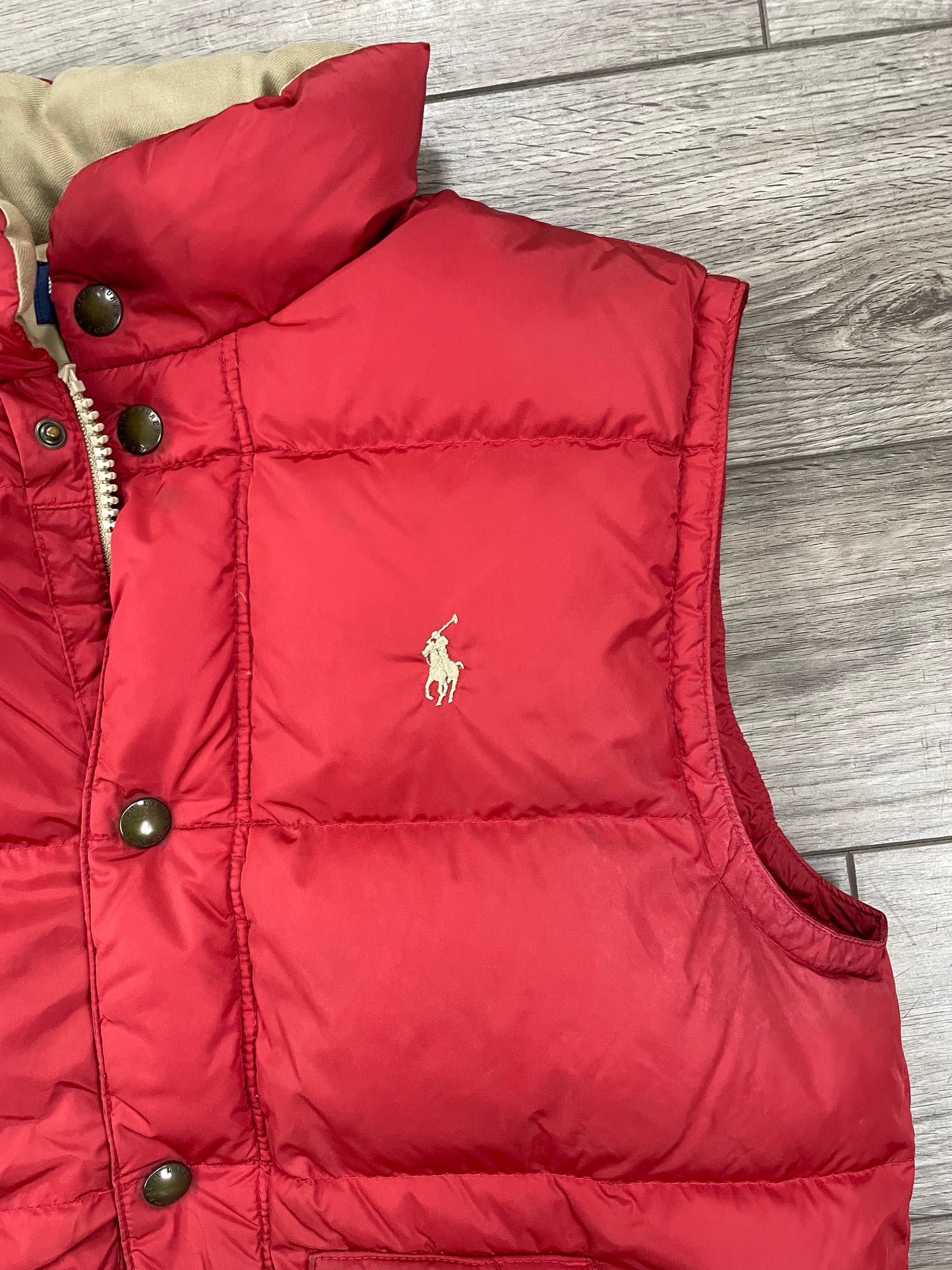 S - Vtg Polo Ralph Lauren red puffer vest