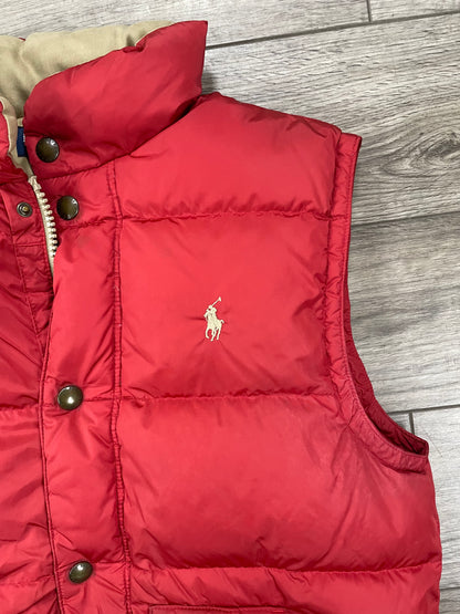 S - Vtg Polo Ralph Lauren red puffer vest