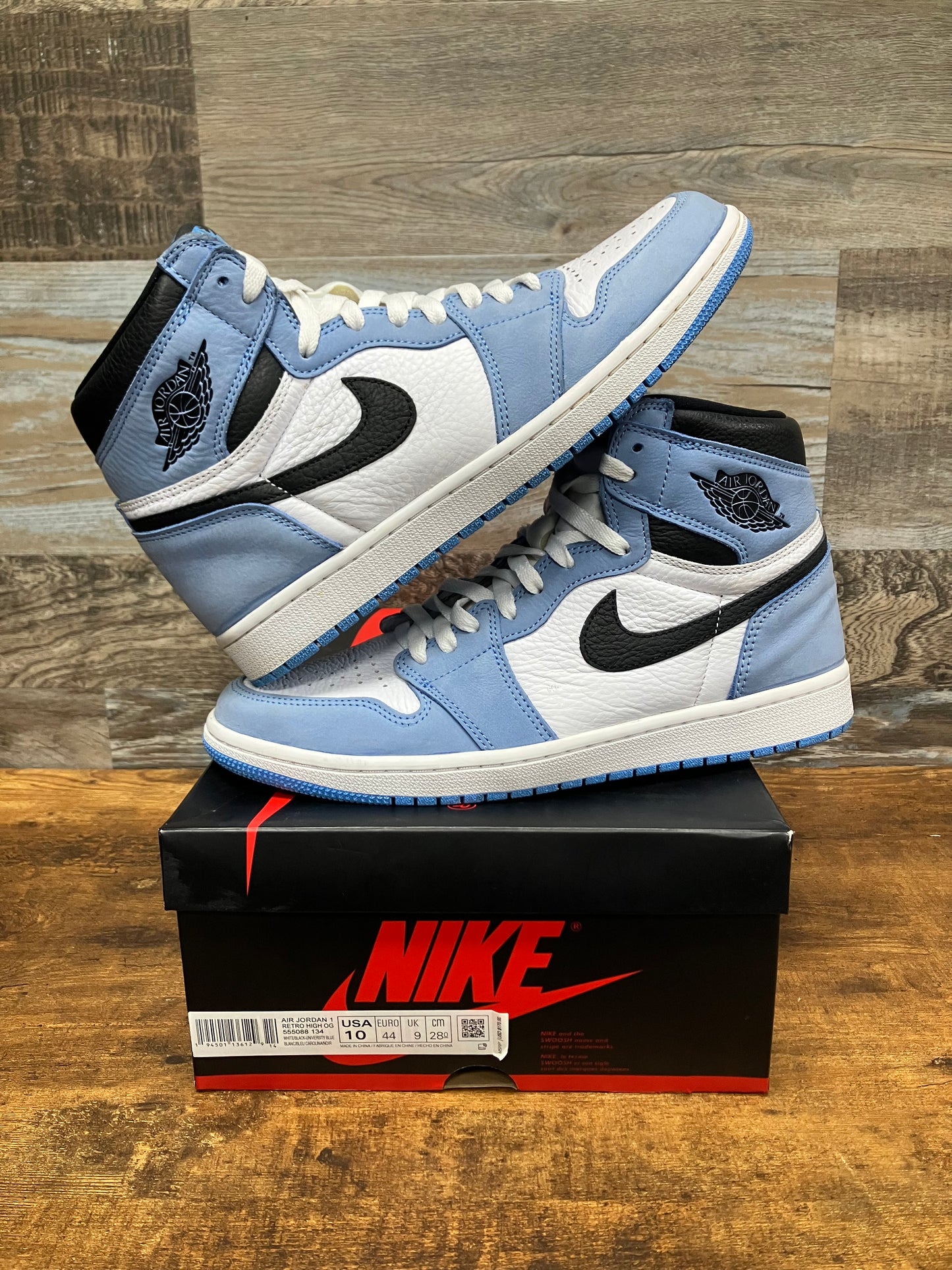 Jordan 1 High University Blue Size 10