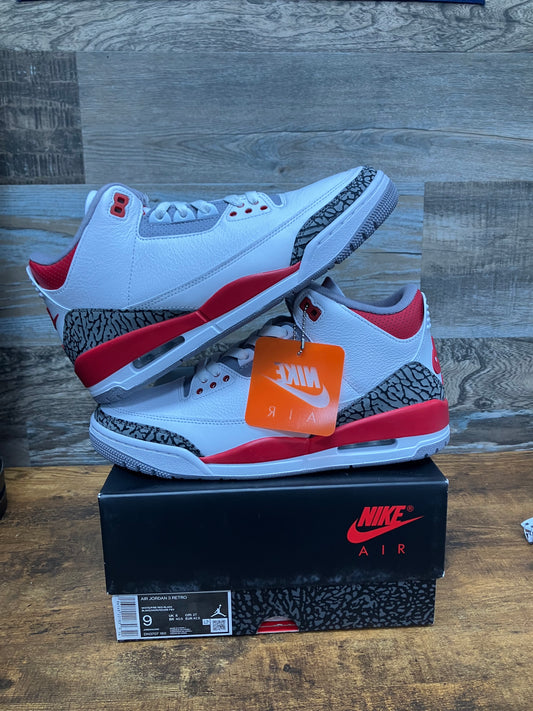 Jordan 3 Fire Red Size 9