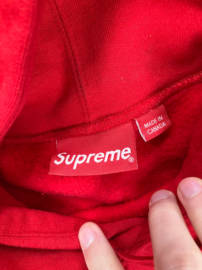 Supreme Corner Label Hoodie Red Size Large