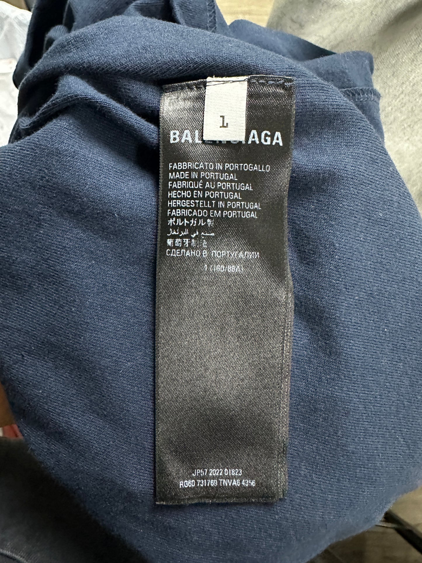 XL - Balenciaga Adidas Navy Tee