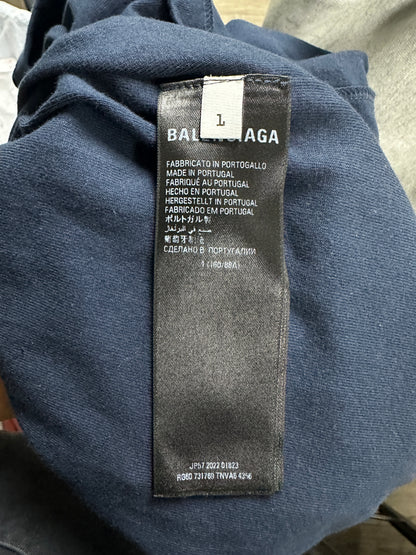 XL - Balenciaga Adidas Navy Tee