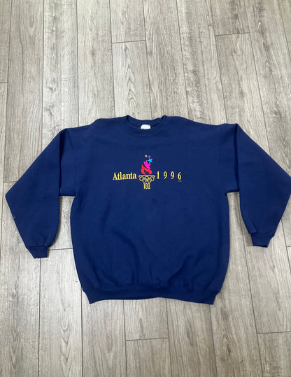 Atlanta ‘96 Olympics vintage navy blue crewneck XL
