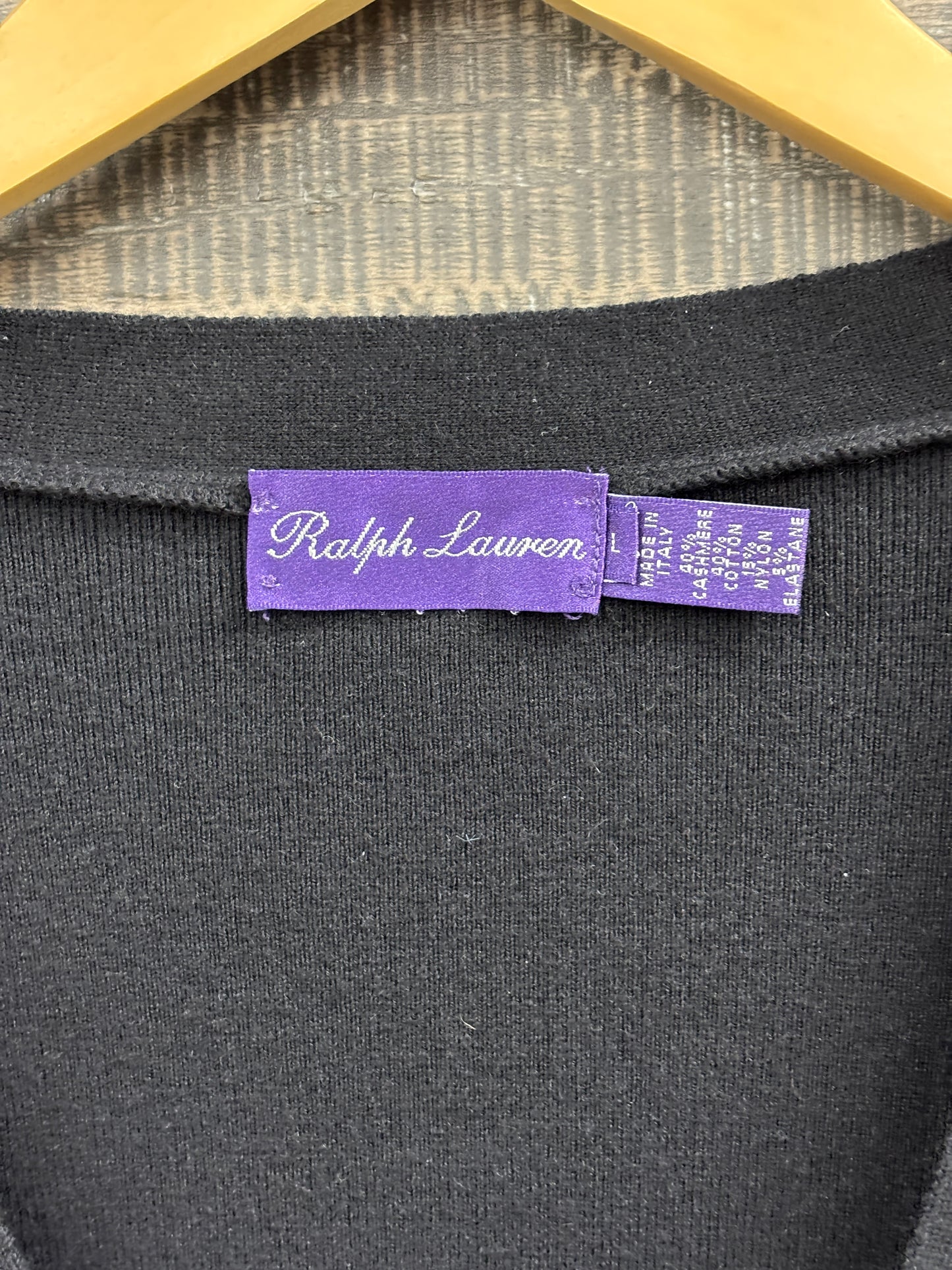 Ralph Lauren Purple Label Cashmere Pocket Cardigan L