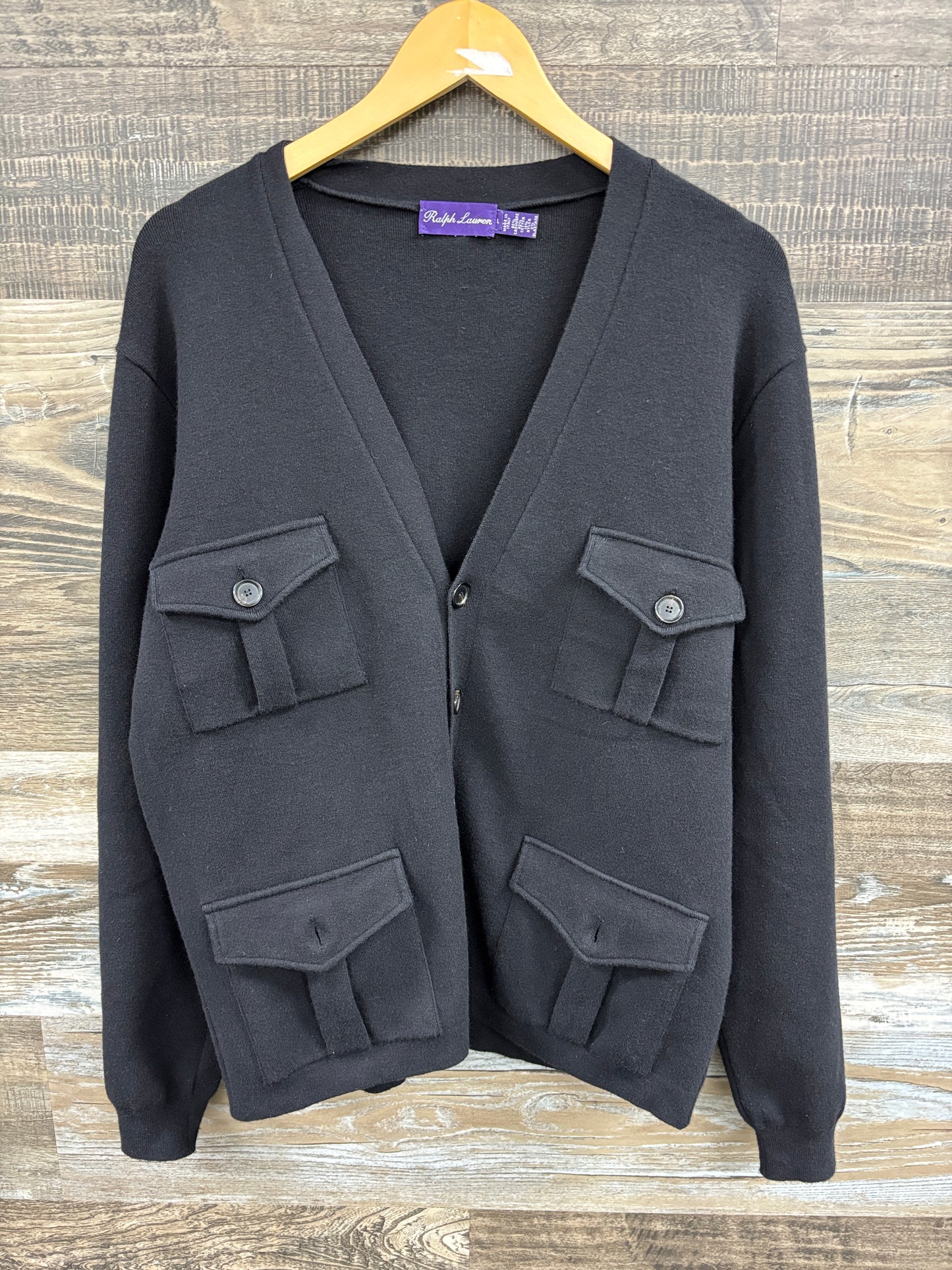 Ralph Lauren Purple Label Cashmere Pocket Cardigan L