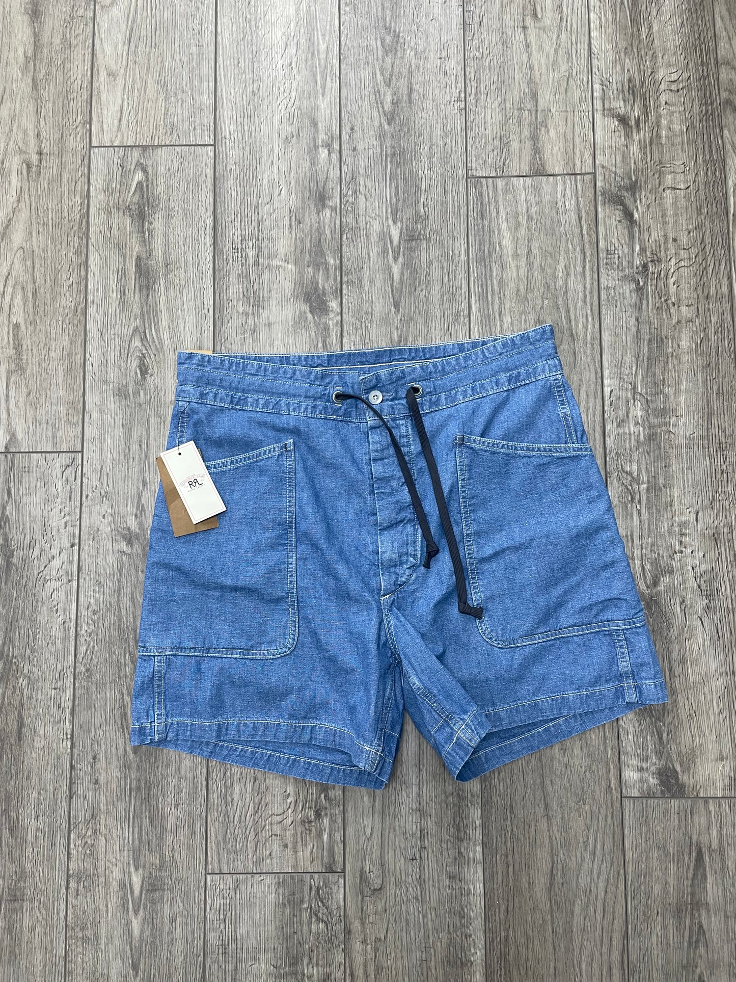 RRL Indigo Cotton-Linen Chambray Shorts