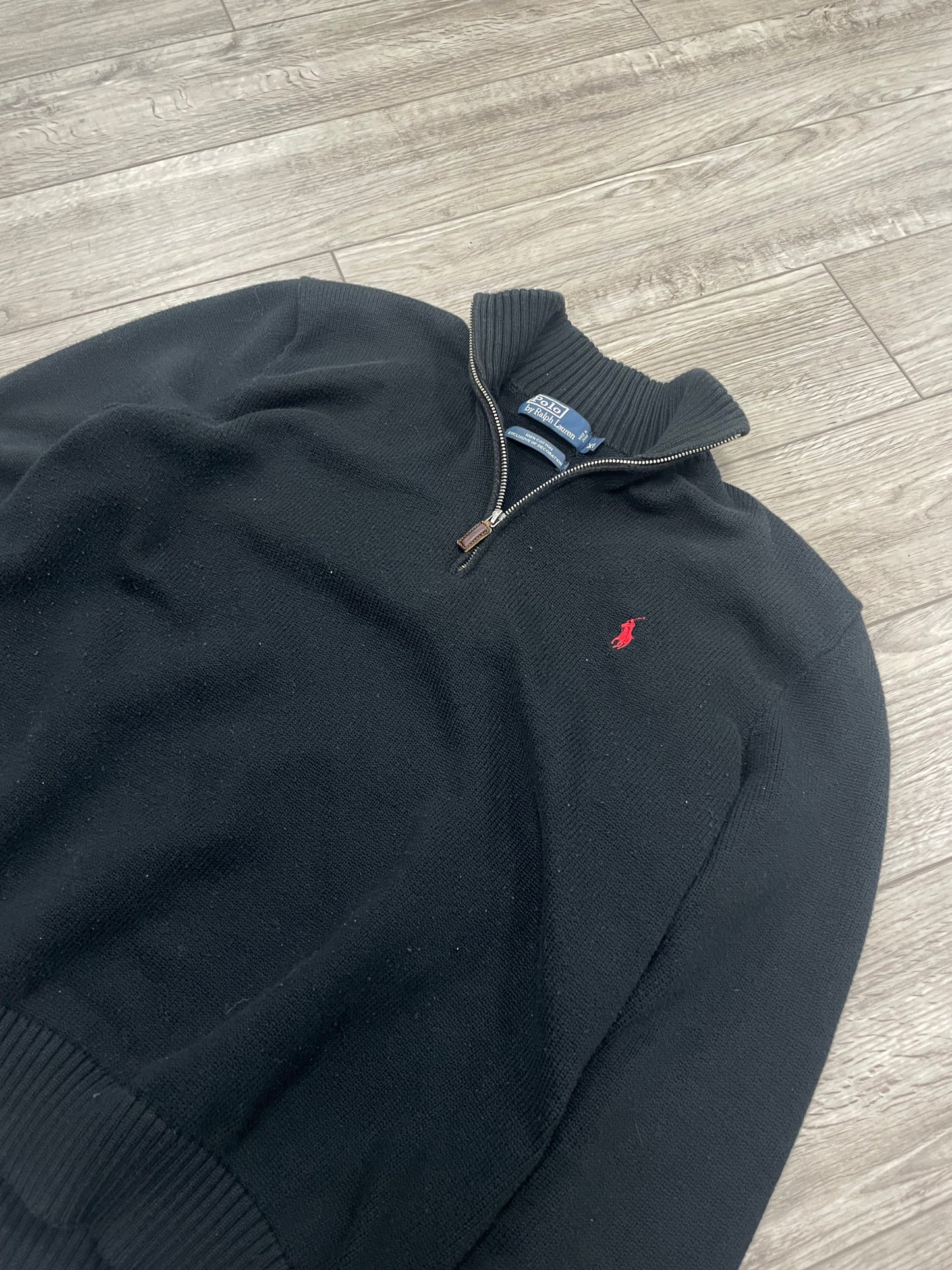 Polo Ralph Lauren Black 1/4 zip XL