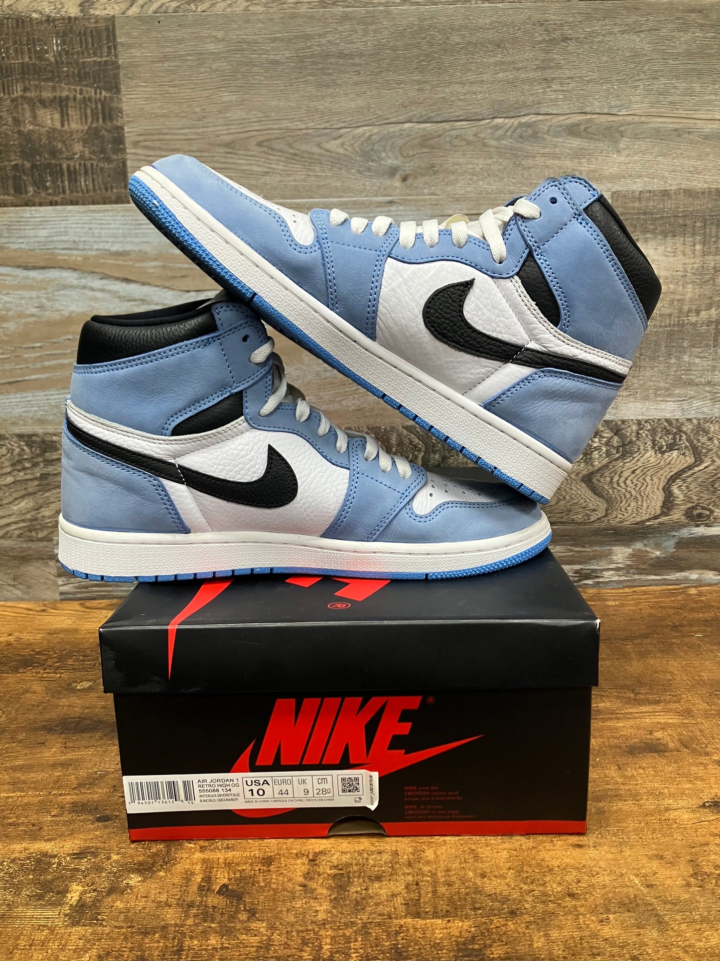Jordan 1 High University Blue Size 10