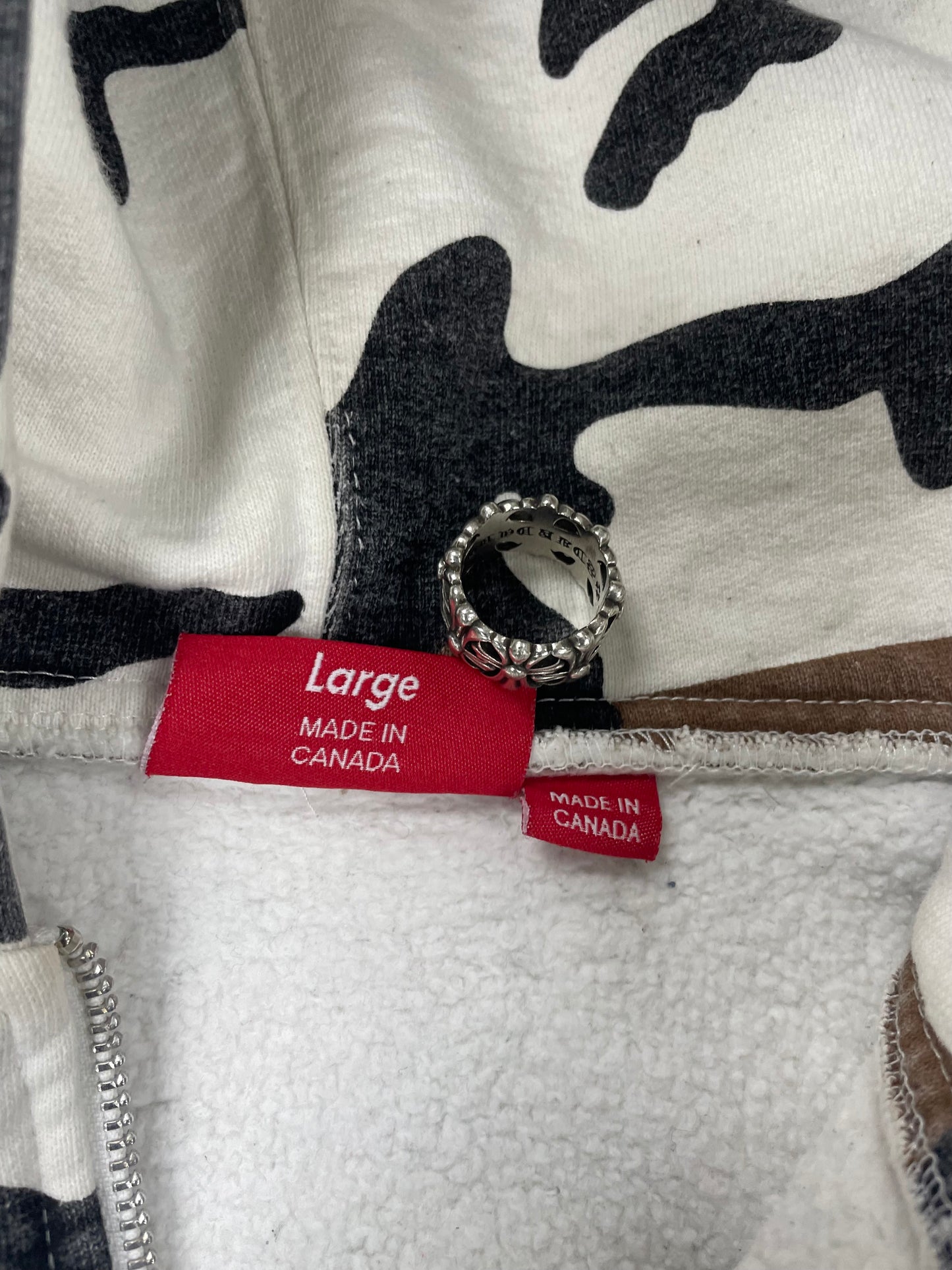 Supreme Brown Camo Rib Logo Zipup L