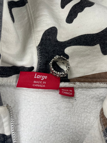 Supreme Brown Camo Rib Logo Zipup L