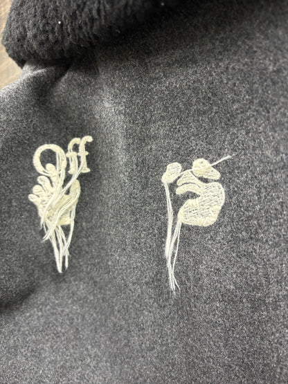 L- Off-White wool bomber aviator jacket