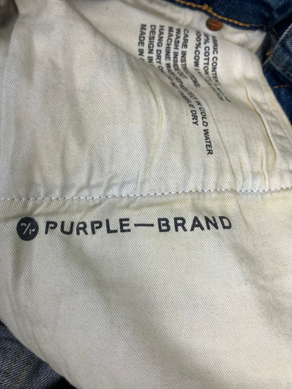 33- Purple Brand Dark Acid Wash Denim