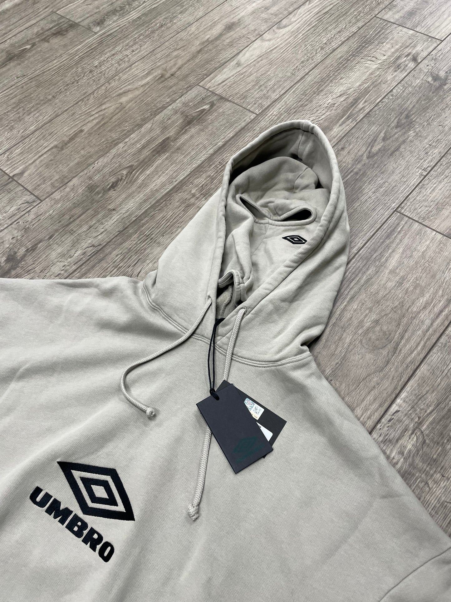 Umbro x Slamjam Logo Mask Hoodie Taupe M