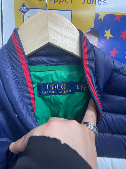 L - Polo Ralph Lauren Striped Packable Down Vest