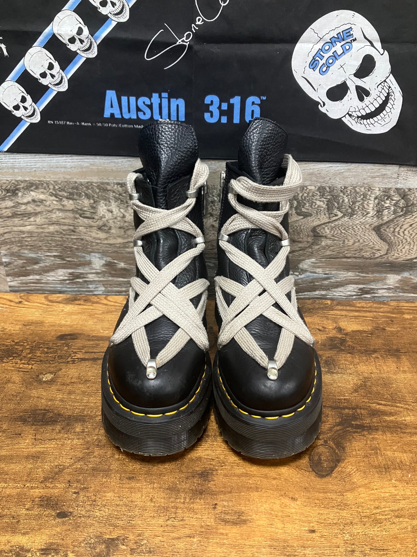 7 - Dr. Martens x Rick Owens 1460 Quad Sole Pentagram Jumbo Lace Boot