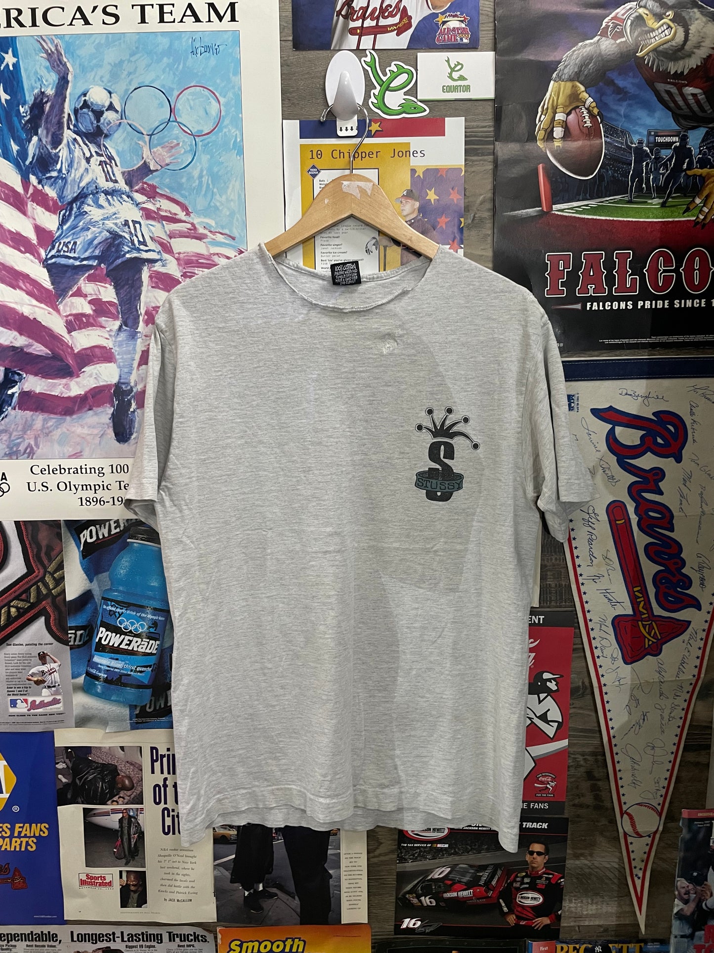 L - 90s Stussy t-shirt “ Crown Crest “ Tee