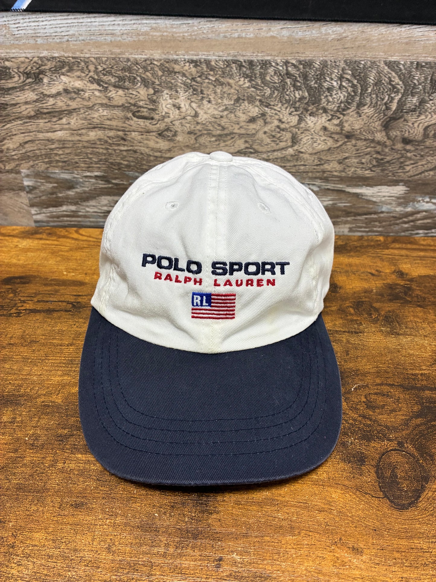 OS - Vintage Polo Sport Ralph Lauren White Hat