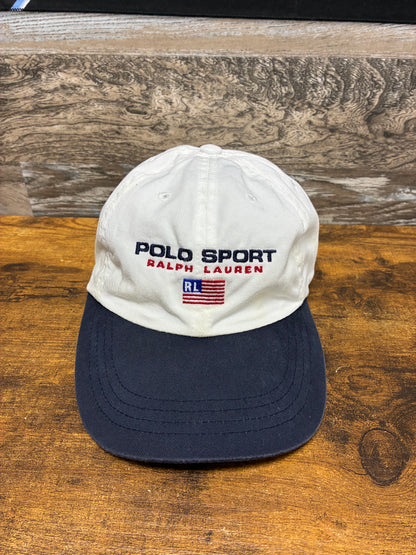 OS - Vintage Polo Sport Ralph Lauren White Hat