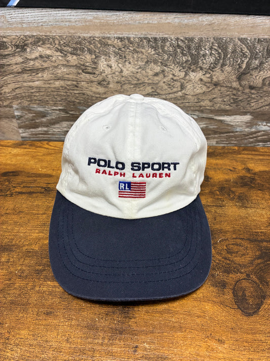 OS - Vintage Polo Sport Ralph Lauren White Hat
