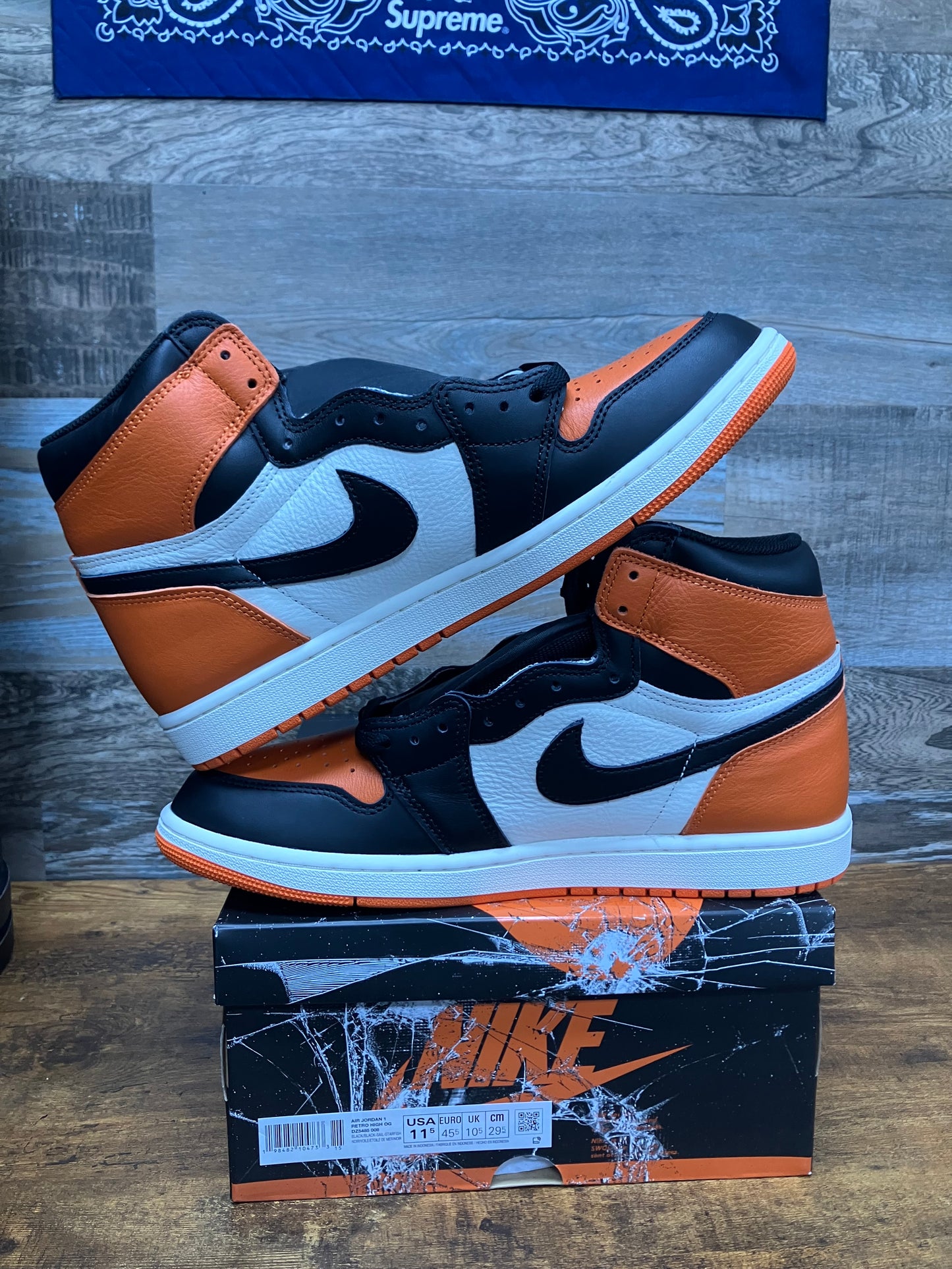 Jordan 1 High Shattered Backboard 2025 Size 11.5