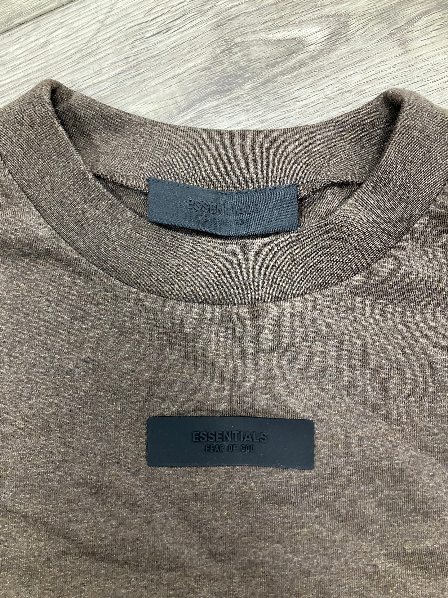 Fear of God Essentials Jersey Long-Sleeve Tee 'Heather Wood' M