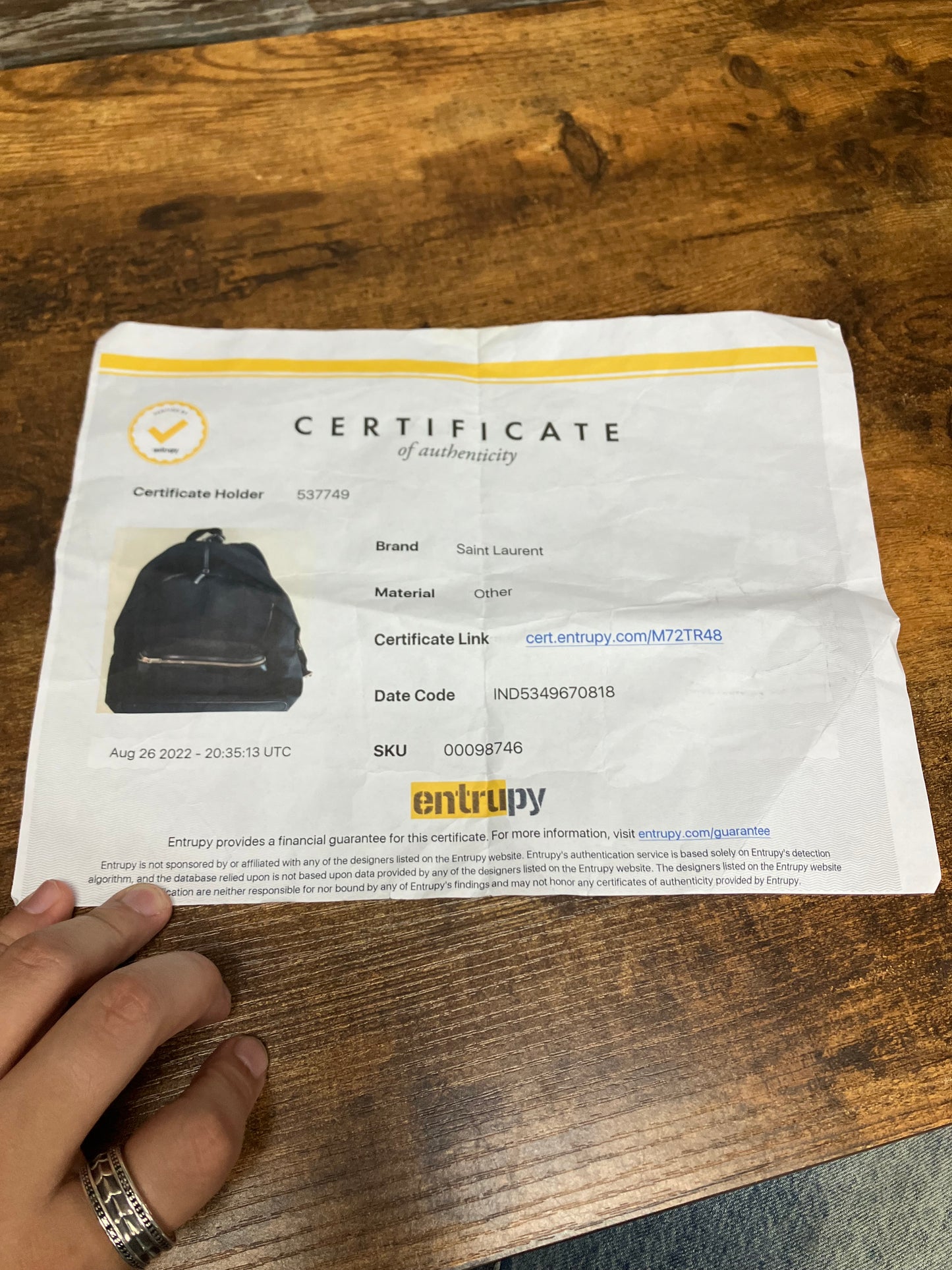 OS - Saint Laurent City Backpack