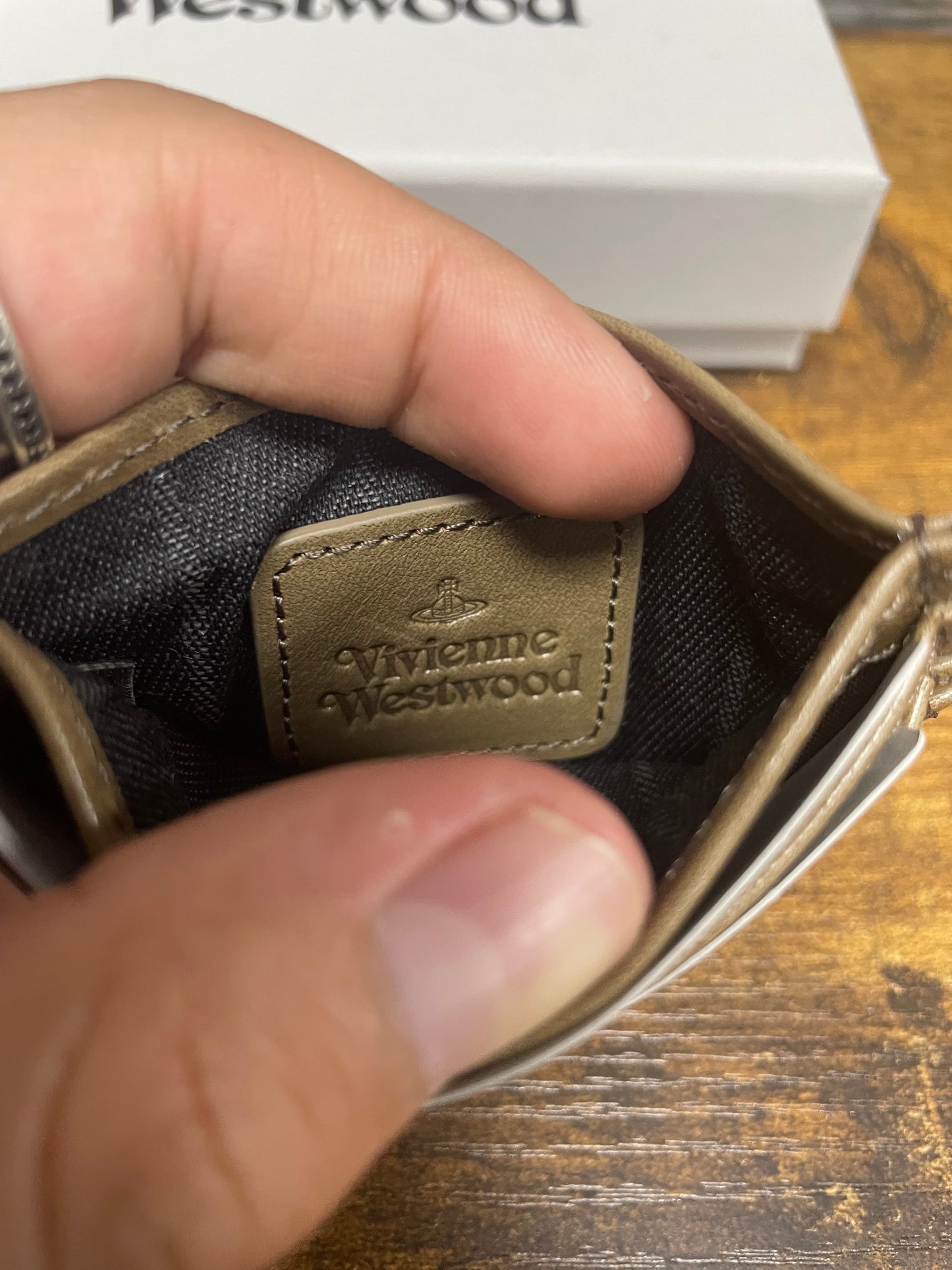 OS - Vivienne Westwood Brown Flat Card Holder