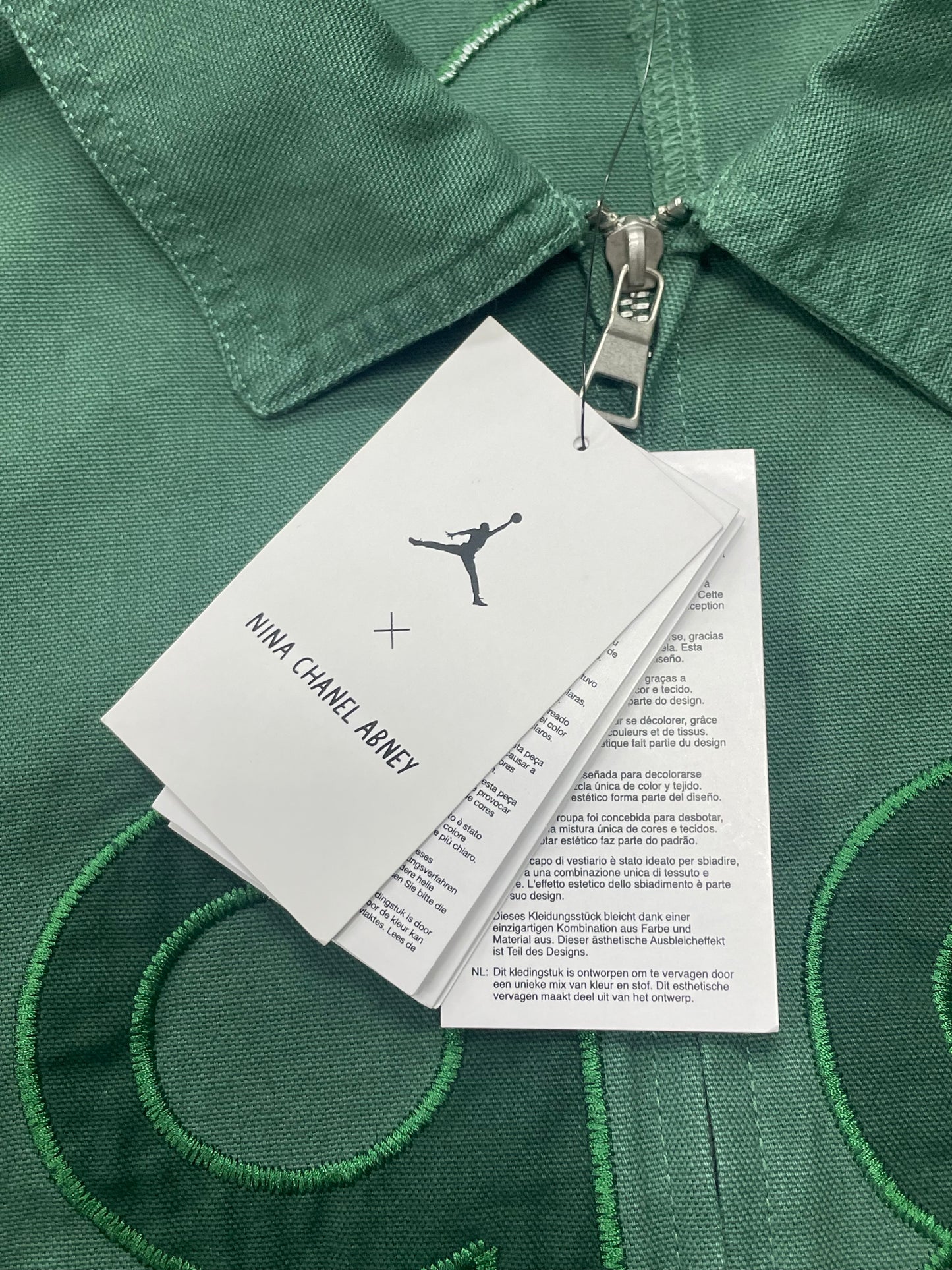 L - Nina Chanel Abney X Jordan Jacket Green