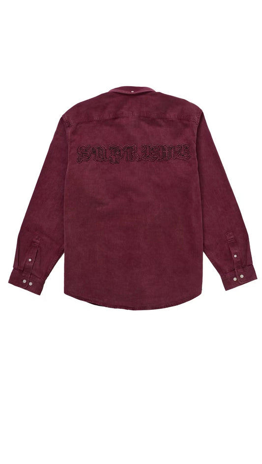 L - Supreme denim shirt red
