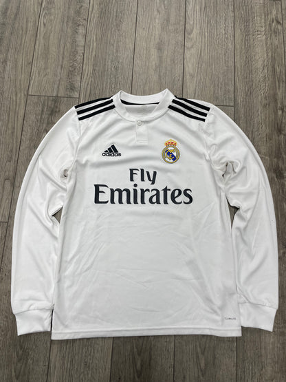 Real Madrid 2018/19 L/S home kit youth XL