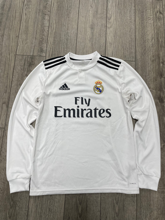 Real Madrid 2018/19 L/S home kit youth XL