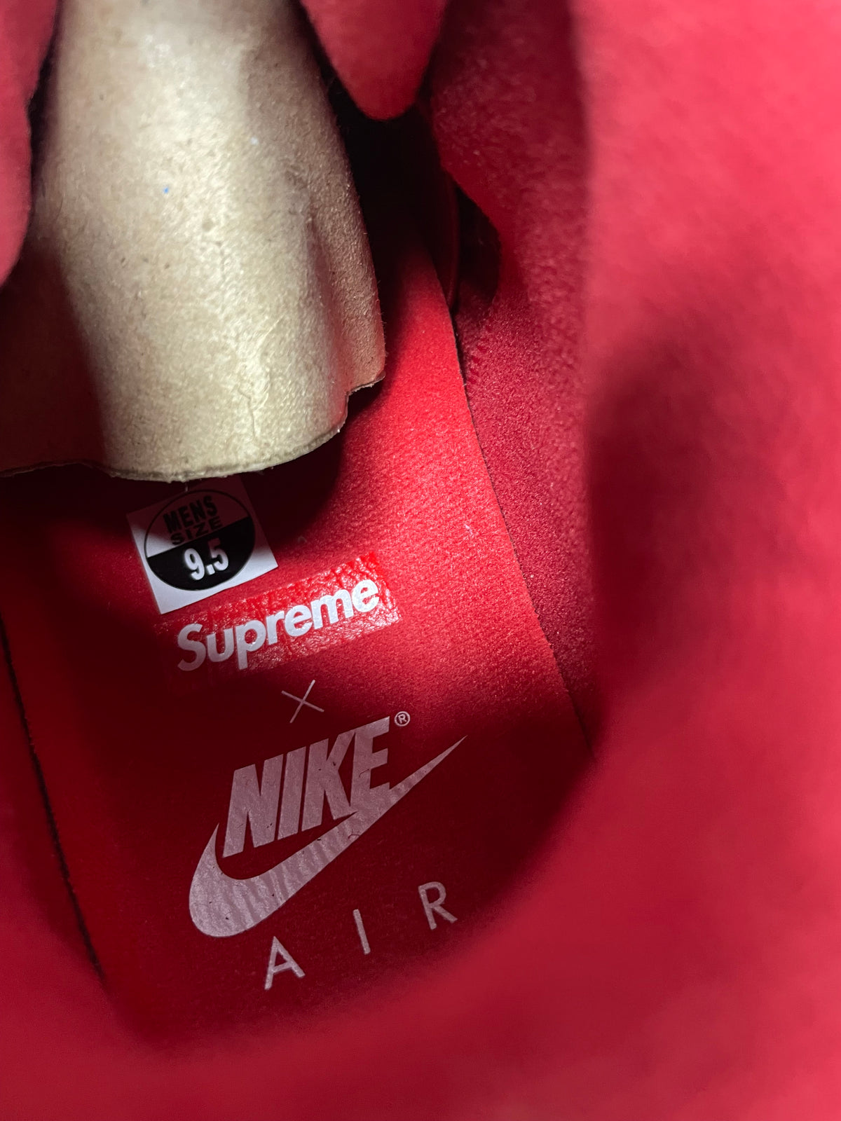 Supreme x Nike Air More Uptempo 'Red' 9.5