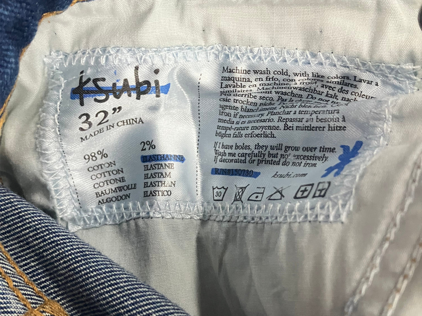 32-Ksubi Light Wash Denim