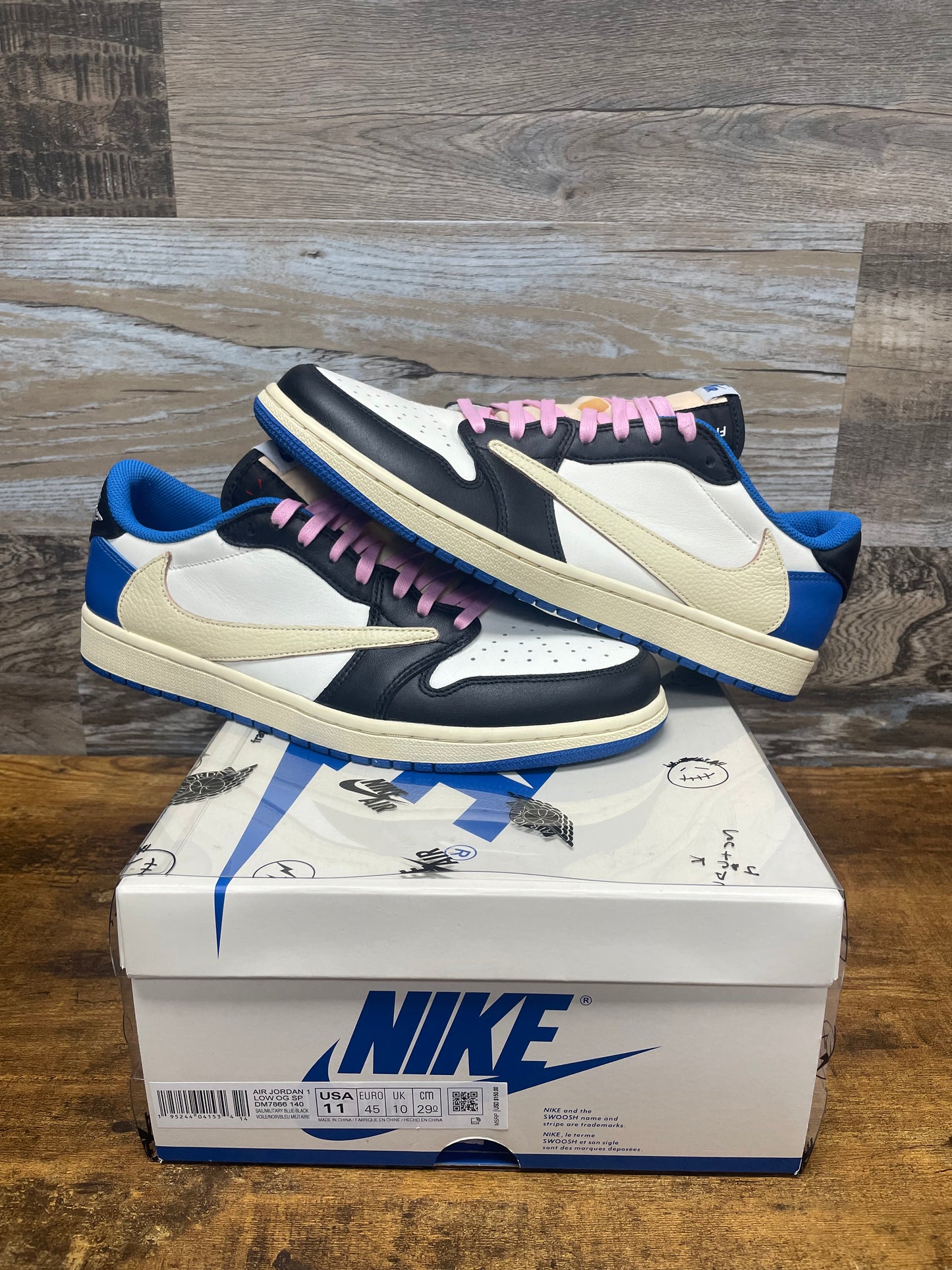 11 - Travis Scott x Fragment Design x Air Jordan 1 Low OG SP "Sail Military Blue"