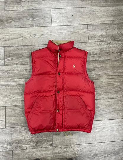 S - Vtg Polo Ralph Lauren red puffer vest