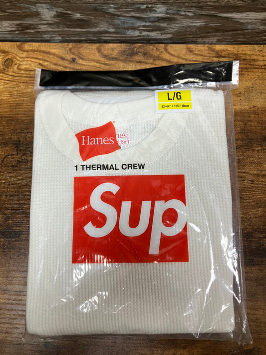 Supreme Hanes Thermal Crew Size Large