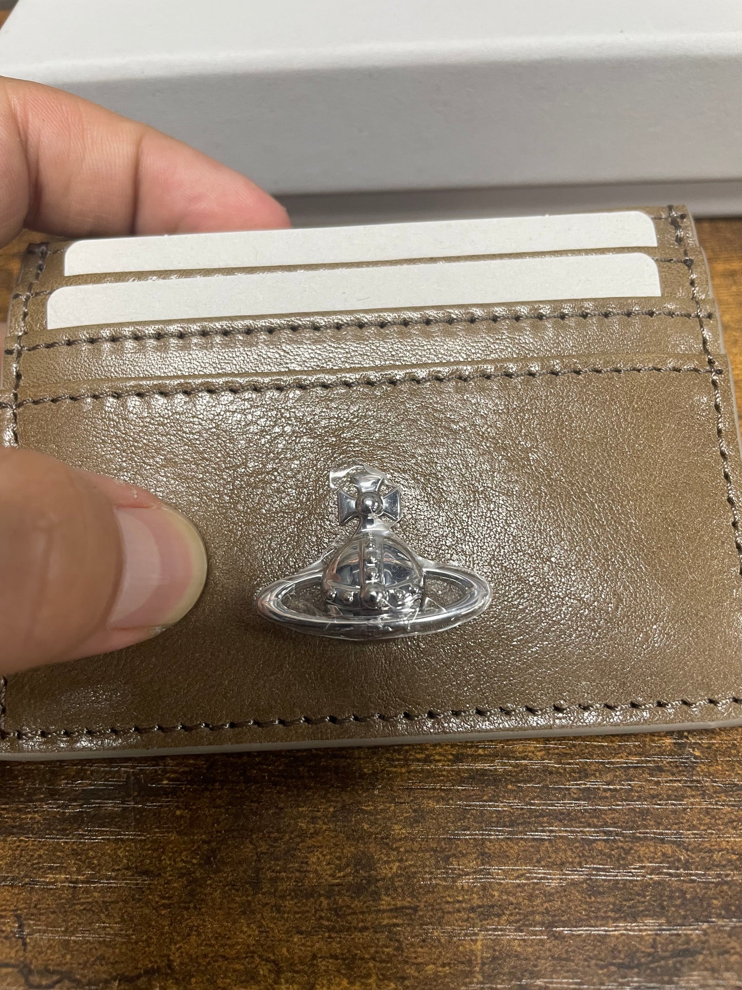OS - Vivienne Westwood Brown Flat Card Holder